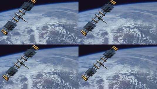 气象学空间导航卫星监测地球轨道上行星的天高清在线视频素材下载