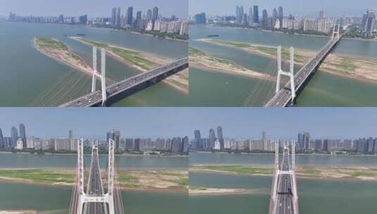 合集江西南昌赣江八一大桥航拍高清在线视频素材下载