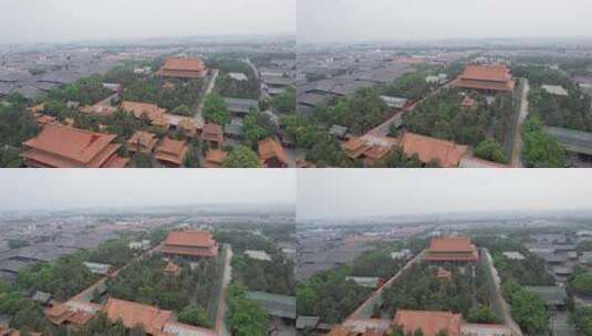 古建筑前传统仪式活动场景高清在线视频素材下载