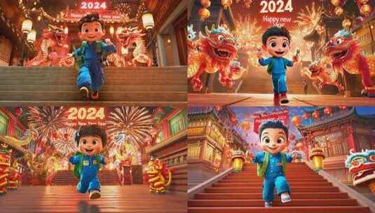 离开奔向2025 元旦新年场景高清在线视频素材下载