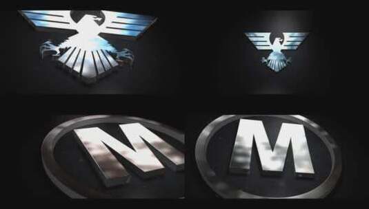 大气发光出场动画电影节目预告片飞鹰logo开场标识AE模板高清AE视频素材下载