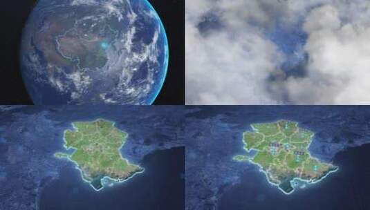 唐山市-地球俯冲到区位地图高清AE视频素材下载