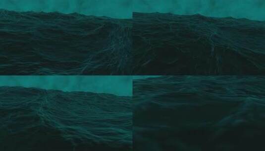 深海海面波浪起伏景象高清在线视频素材下载