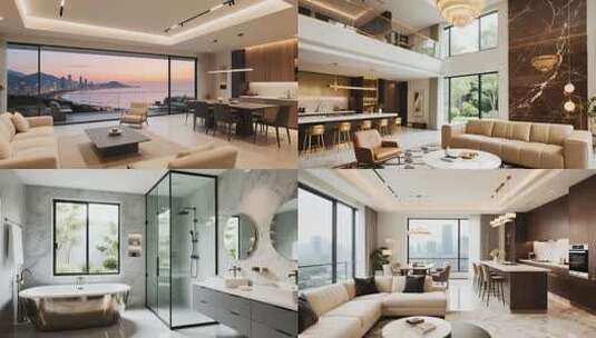 时尚简约高端住宅高清在线视频素材下载