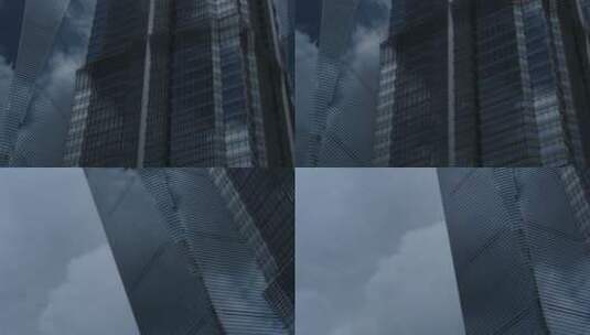上海浦东标志性高层建筑摇晃镜头高清在线视频素材下载