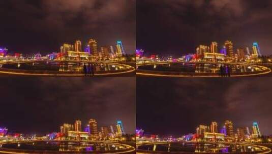 青岛西海岸新区的城市风光高清在线视频素材下载
