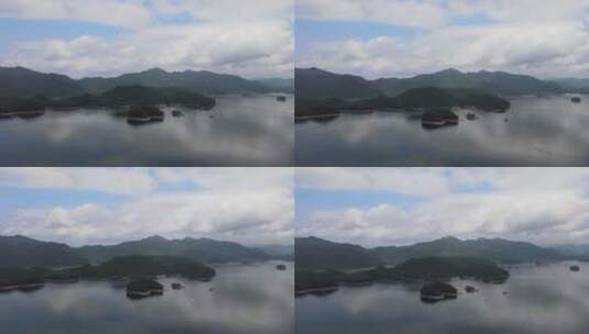 千岛湖景观的鸟瞰高清在线视频素材下载