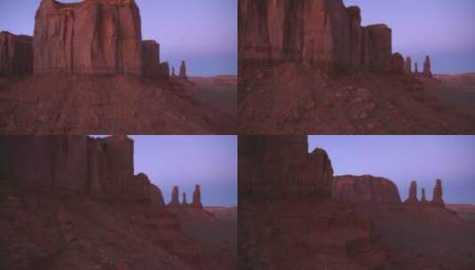 航拍沙漠岩石景观高清在线视频素材下载