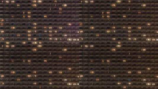 公寓大楼的夜景高清在线视频素材下载