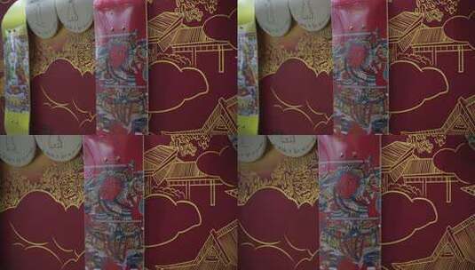 邯郸 邯郸博物馆 年画 非遗 剪纸 书画 文化高清在线视频素材下载