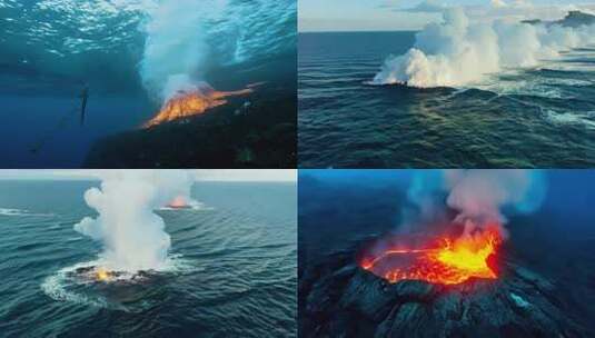 海底火山喷发高清在线视频素材下载