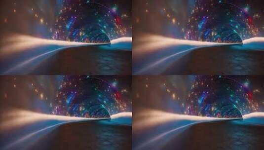 梦幻星空粒子隧道背景素材高清在线视频素材下载