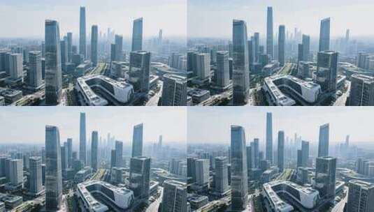 现代都市高楼建筑群全景高清在线视频素材下载
