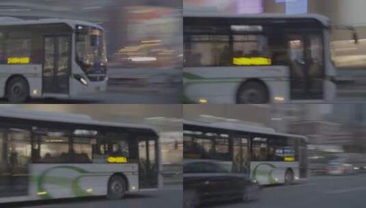 慢门公交车高清在线视频素材下载