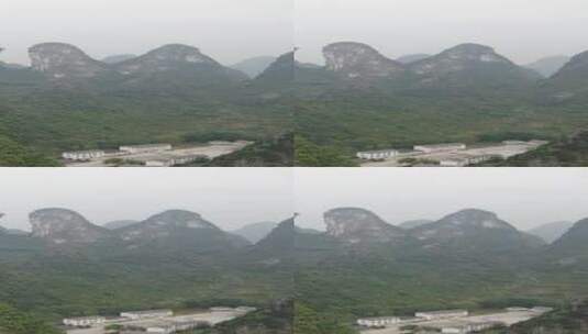 广西桂林哈斯特奇山山峰竖屏航拍高清在线视频素材下载