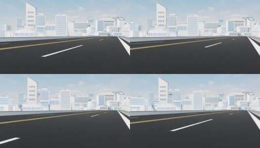 城市与道路 3D渲染高清在线视频素材下载