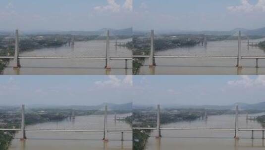 江西赣州特大桥交通航拍高清在线视频素材下载