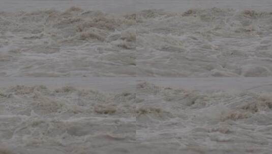 山洪洪水升格慢镜LOG视频素材高清在线视频素材下载