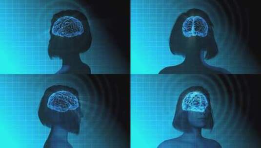 医学 大脑 脑科学 三维 脑ct1 模型高清在线视频素材下载