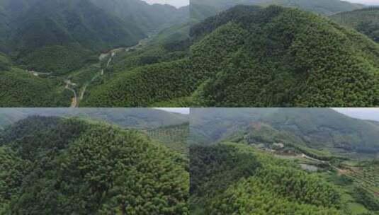航拍浙江杭州桐庐山区自然风景高清在线视频素材下载