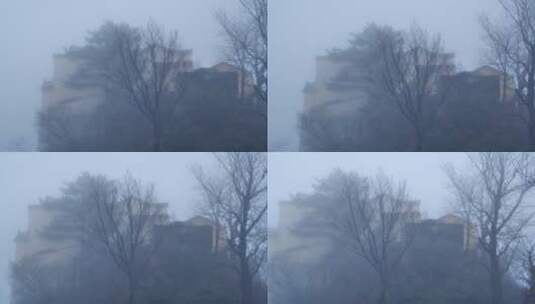 安徽九华山东崖界雾景视频素材高清在线视频素材下载