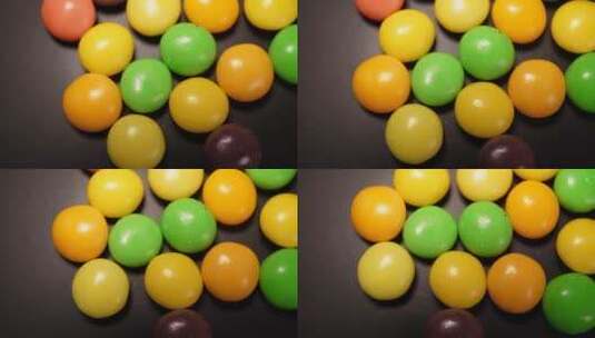 彩虹糖巧克力豆糖果高清在线视频素材下载