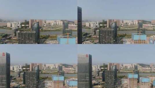 城市航拍珠海澳门高楼建筑高清在线视频素材下载