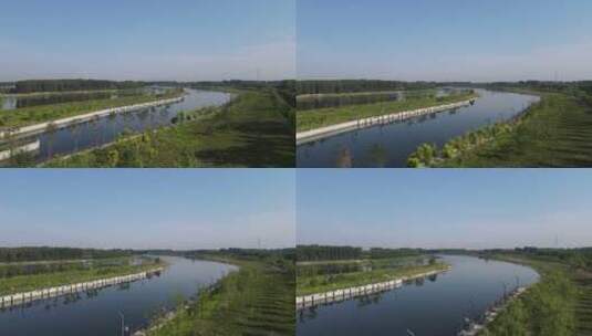 航拍通州北运河高清在线视频素材下载
