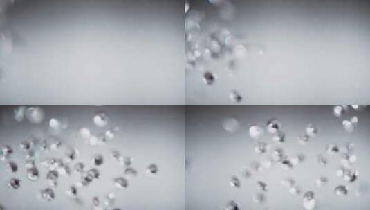 高速摄影拍摄洒落的钻石雨高清在线视频素材下载