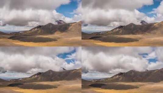 山脉上空翻滚的云层延时拍摄镜头高清在线视频素材下载