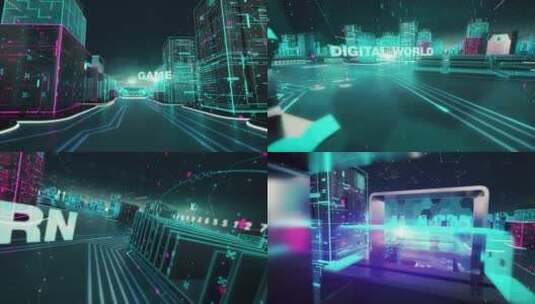 未来的元宇宙都市高清在线视频素材下载
