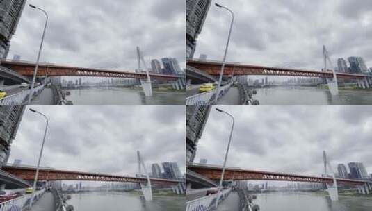 重庆千厮门大桥 长江大桥 山城高清在线视频素材下载