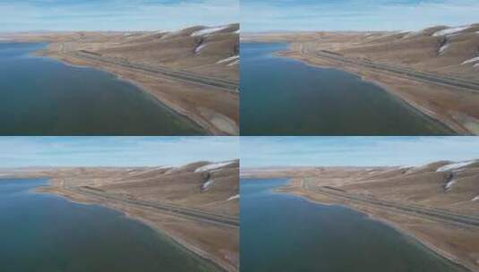青海果洛州玛多县黄河源头黄河航拍高清在线视频素材下载