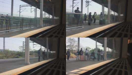 火车高铁到涪陵北站高清在线视频素材下载