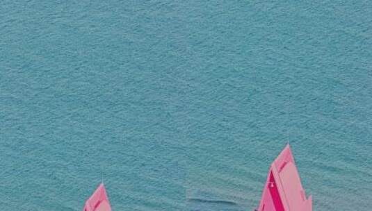 8k实拍粉红色的阿那亚礼堂高清在线视频素材下载