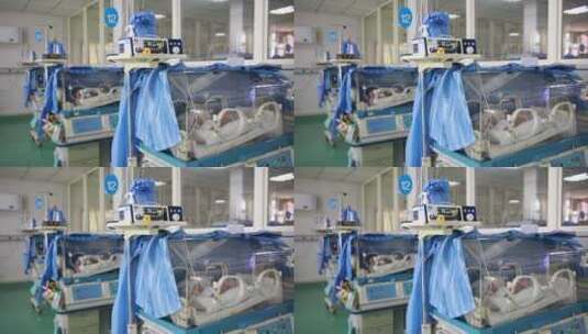 医院NICU新生儿重症监护室1高清在线视频素材下载
