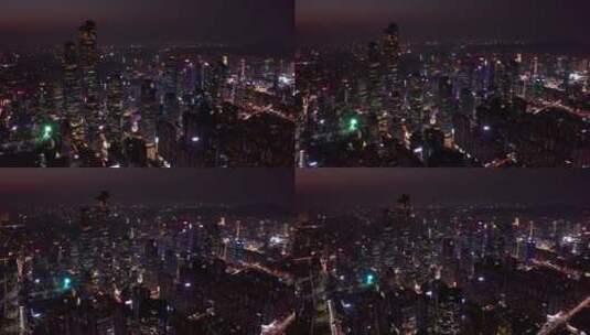 广州繁华城市夜景CBD航拍4K高清在线视频素材下载