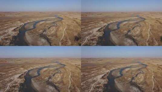 冬季农村河流高清在线视频素材下载