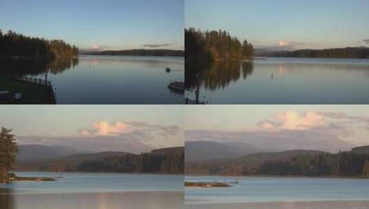 湖泊的放大景观高清在线视频素材下载