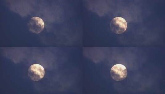 乌云月亮月黑风高乌云遮住月亮风起云涌高清在线视频素材下载