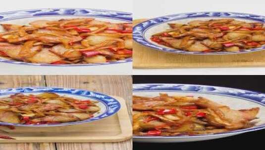 木瓜丝炒腊肉家常菜4k竖版实拍合集高清在线视频素材下载