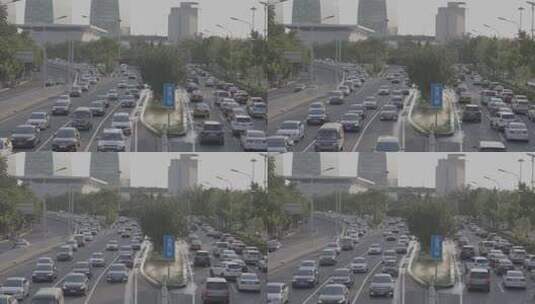 城市高峰车流 交通堵塞高清在线视频素材下载