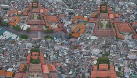 航拍潮州开元寺建筑景观高清在线视频素材下载