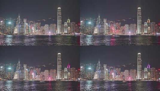 香港维多利亚港城市夜景高清在线视频素材下载