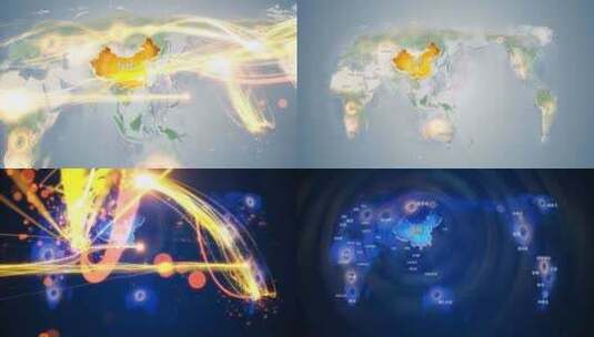 白银地图辐射到全世界覆盖全球 2高清在线视频素材下载