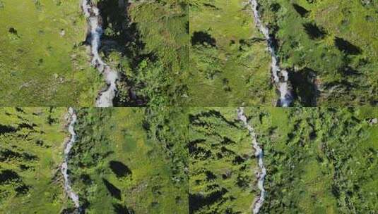 绿谷的流河瀑布高清在线视频素材下载
