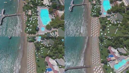 海滨泳池豪华度假酒店高清在线视频素材下载