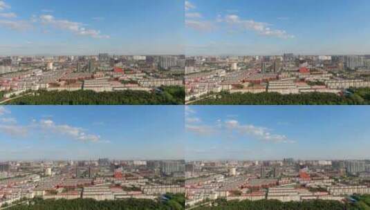 呼和浩特城市航拍4k素材-城市建筑全景高清在线视频素材下载
