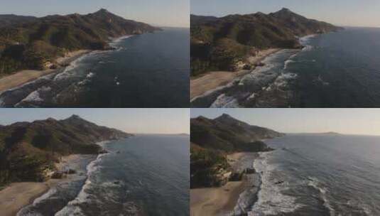 4k高清海岸线海岛航拍视频高清在线视频素材下载