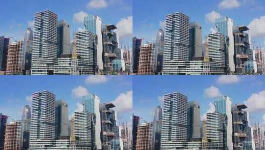 广州琶醍cbd建筑蓝天-7高清在线视频素材下载